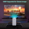 thumbnail image 6 of Moclever 1080P Wireless Projector WiFi Mini Projector Portable Compatible with IOS Android iPads U Disk, White, 6 of 14