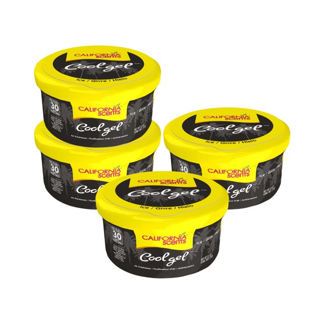 Kit Aromatizantes Gel Auto CaliforniaScents Ice 30 Días 4 pzs
