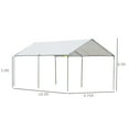 thumbnail image 3 of Homiyad 10'x 20' Heavy Duty Carport Car Canopy with Water UV Protection and Simple Open Design, Gray| Aosom.com, 3 of 8