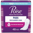thumbnail image 1 of Poise Incontinence Pads for Women, 5 Drop, Maximum Absorbency, 1 of 5