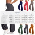 thumbnail image 3 of Tqcoqu Yoga Pants for Women Drawstring Elastic High Waisted Loose Fit Wide Leg Pants Workout with Bandage Pant,Army Green,Women's S-XXL, 3 of 8