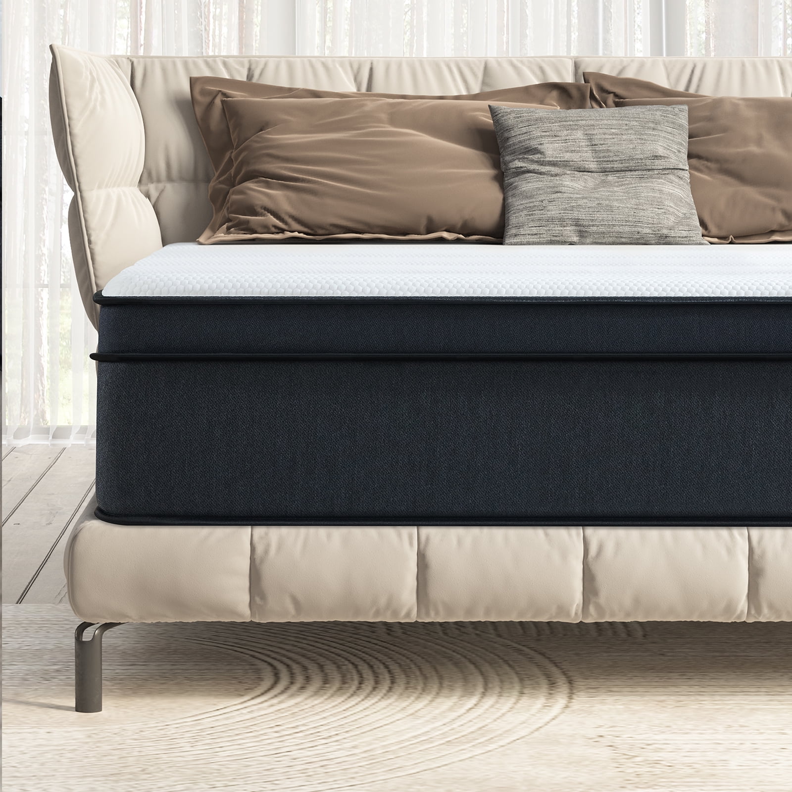 Full Size Mattress, JIAVA 12" Medium Hybrid Memory Foam Mattress in a Box, Full Mattress