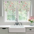 thumbnail image 4 of Pink Spring Floral Tie Up Curtains for Windows, Adjustable Balloon Window Shades, Farmhouse Flowers Sage Green Leaves Kitchen Window Treatments Adjustable Roll Up Curtain for Basement/Nursery 52"x45", 4 of 8