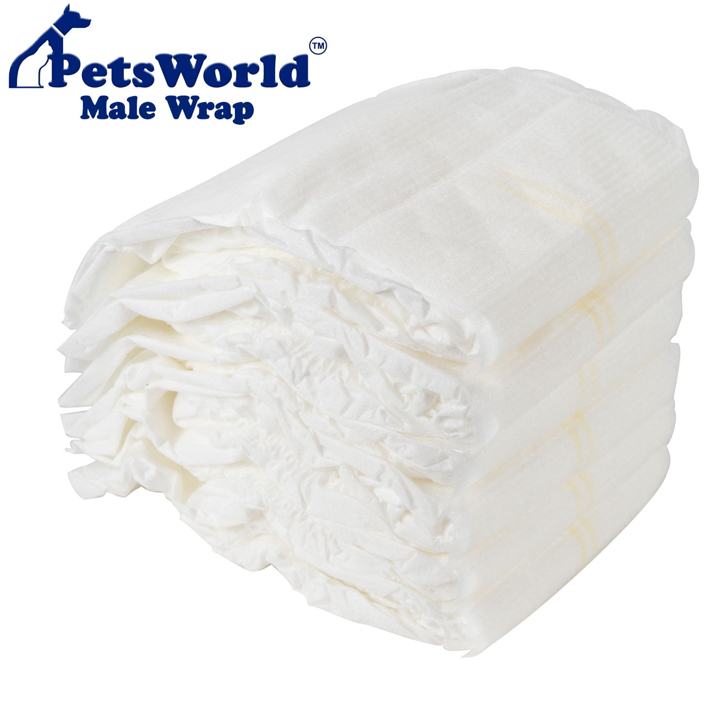 Disposable Dog Wraps for Male Dogs Premium Quality Adjustable Super Absorbent Diapers with Leak Proof Fit, Best Comfort Fit (M), 96