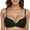 Black, variant on Women's Seamless T Shirt Push Up Padded Bralette Without Underwire Soft Cup Bra Beige 75AB