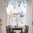 thumbnail image 3 of Blue Eucalyptus Leaves Balloon Curtains for Living Room/French Door, Watercolor Spring Summer Botanical Tie Up Curtains 63 Inch Length Energy Saving Kitchen Curtains Shades for Windows 42"x63", 3 of 8