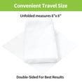 thumbnail image 7 of ForPro Premium Pure & Simple Travel Facial Towels, 100-Count Disposable Makeup Remover Dry Wipes, Ultra Soft Lint-Free Biodegradable 8" x 8" Face Towels, 7 of 7