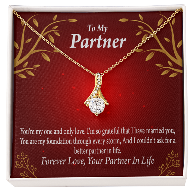À Mon Partenaire une et Seulement Séduisante Carte Message Collier Ruban