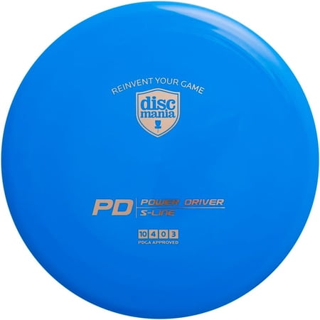 S-Line PD Disc Golf Distance Driver | Overstable Power Driver for Advanced & Pro Players | Ideal for Control, Accuracy & Headwind Throws | Premium S-Line Plastic | 170-175g (Blue)