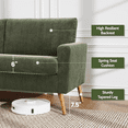 thumbnail image 5 of 68" Lounge Sofa, Corduroy Fabric, Mid-Century Modern Sofa with Spring Cushions for Living Room, Bedroom, Office, 5 of 8