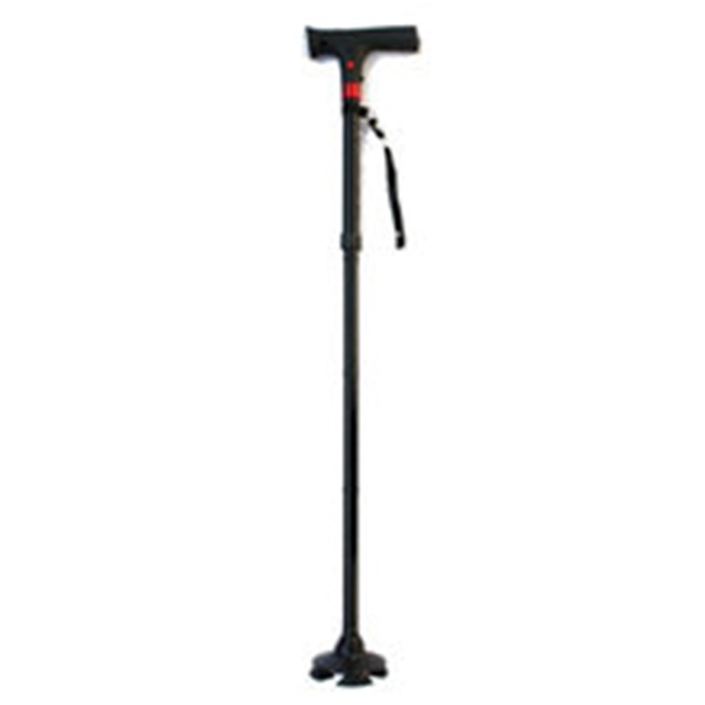 Thick Aluminum Alloy Retractable Lamp Old Man'S Cane Folding Walking