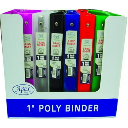 translucent vinyl 1 inch 3 ring binder case of 48 walmart com