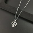 thumbnail image 4 of Guodhu Love Heart Birthstone Necklaces Silver Necklace Zircon Pendant Necklaces for Women Jewelry Gift for Women Wife Her Valentines Gift, 4 of 4