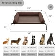 thumbnail image 6 of Cooling Elevated Dog Bed - Outdoor Medium Raised Dog Cot W/Breathable Mesh, Portable Pet Cot W/Removable & Waterproof Bolster,Elevated Dogs Beds, 6 of 8