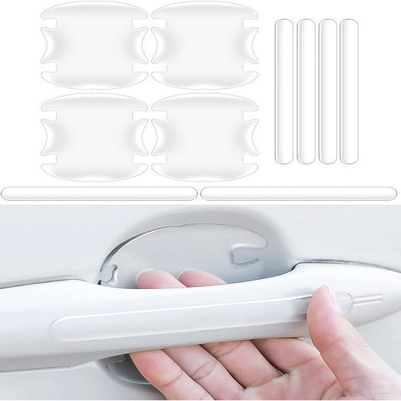 Car Door Handle Protector 10 Pcs Universal Transparent Car Door Handle Cup Protector Car Door Handle Scratch Protector Suitable for Most Models