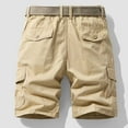 thumbnail image 5 of DDAPJ pyju Cotton Cargo Shorts for Men Elastic Waist Casual Hiking Shorts Relaxed Fit Work Shorts Outdoor Fishing Camping Shorts with Multi Pockets Khaki XL, 5 of 6