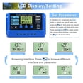 thumbnail image 3 of 10A 20A 30A Solar Charge Controller 12V 24V Solar Panel PV Controller 50VDC ,Easy to Operate, 3 of 6