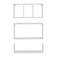 thumbnail image 5 of Modern Floating Shelves Set of 3, White Wall Mounted Shelves for Living Room, Bedroom, Office Decor and Storage, Space Saving Display Shelves, 5 of 7