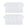 Fruit of the Loom Men's Active Cotton Blend White Crew Undershirts, 8 Pack, Sizes S-XL