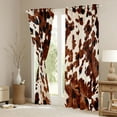thumbnail image 3 of Feelyou Brown Cow Print Curtains Pack of 2 (42x84 Each) for Teens, Rustic Farmhouse Curtains Blackout, Modern Fashion Style Bedroom Curtains, Curtains and Drapes Decor, 3 of 6