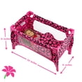 thumbnail image 2 of HUSHLILY - Baby Doll Playpen Toy Crib with Mattress and Carry Bag - Pink & Black Polka Dots, 2 of 6