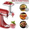 thumbnail image 4 of Meat  Attachment for  Stand Mixer, Metal   for Kitchen Aid Includes 4 Grinding Plates, 3 Sausage Stuffer Tubes and 2, 4 of 7