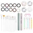 thumbnail image 3 of Nail Pen Polishing Strips Manicure File Nail Art Crystal Rhinestones Dotting Tool Set, 3 of 14