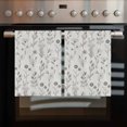 thumbnail image 2 of Gray Flowers Kitchen Towels Set of 2, Water Absorbent Dish Towel, Spring Summer Farmhouse Botanical Decorative Hand Towels - Quick Drying Cloth for Cooking Baking, 18x28 Inch, 2 of 8