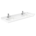 thumbnail image 3 of Elan TK 60" Light Oak Double Vanity White Cultured Marble Top & Nickel Trim, 3 of 5