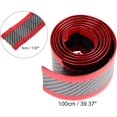 thumbnail image 2 of 1m 3.3ft Universal Protector de umbral de puerta de coche Protector de borde de entrada Tira adhesiva Patrón de fibra de carbono Rojo Rojo Verde, 2 of 5
