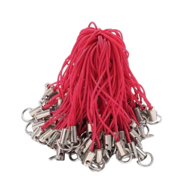 100 correas colgantes para teléfono móvil, para MP3, MP4, llaveros y cámaras. Rosa roja
