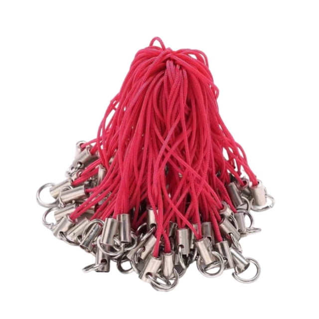 Milaget 100 Pieces Cellphone Lanyards Phone Rope Straps for Phones Flash Decorations Rose Red