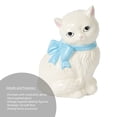 thumbnail image 3 of Mainstays Vanilla Dream Porcelain Nostalgic Cat with Bow Figurine Tabletop Decoration, 3 of 6