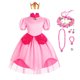 thumbnail image 1 of Vestidos de princesa melocotón para niñas, disfraz de fiesta de cumpleaños, ropa de escenario para niños, trajes de Carnaval rosa zhangyuxiang unisex, 1 of 2