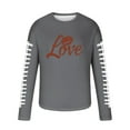 thumbnail image 4 of Tawop T Shirts for Man Crew Neck Long Sleeve Graphic Casual Gray XL, 4 of 5