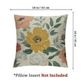 thumbnail image 4 of BANET Pillow Covers Set of 2 for Mustard Yellow Pink Flowers Throw Pillows Outdoor ative Cushion Cases for Couch Bed ations 24x24in, 4 of 7
