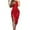 w93# Red138, variant on Bodycon Dresses For Women Solid Color V-Neck Ruched Sleeveless Sequins One Shoulder Solid Color Wrap High Split Slim Fit Soft Cozy Mini Dress Elegant Party Clubwear,Red,M