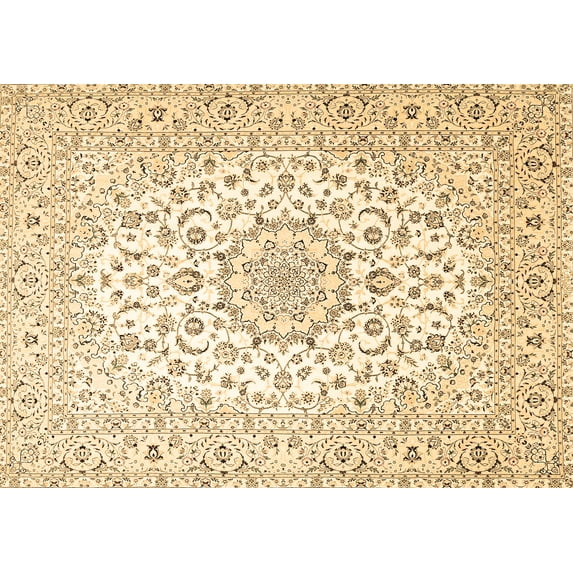 Ahgly Company Indoor Rectangle Medallion Brown Traditional Area Rugs, 2' x 5'