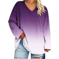 thumbnail image 3 of GERsome Plus Size Shirts for Women Long Sleeve V Neck Pullover Casual Fall Tunic Tops Size 2XL, 3 of 7
