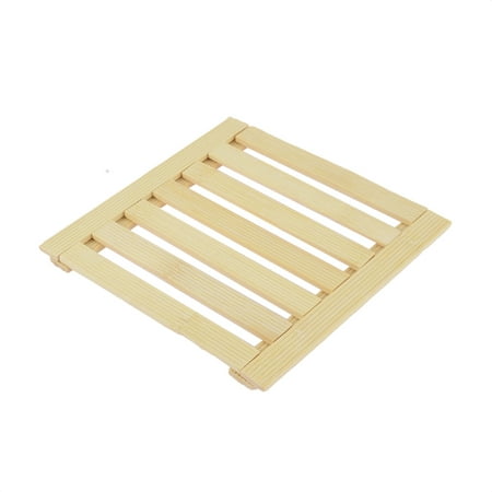 Home Kitchen Table Cup Dishes Bamboo Square Insulation Mat 17 x 17cm
