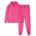 thumbnail image 2 of aohooy Hoodie Sweatsuit Set for Women,Womens Sweatsuits 2 Piece Outfits Pink Ribbon Breast Cancer Graphic Hoodies Sweatshirt Jogger Sweatpant Comfy Lounge Set Tracksuit Hot Pink,XXL, 2 of 7