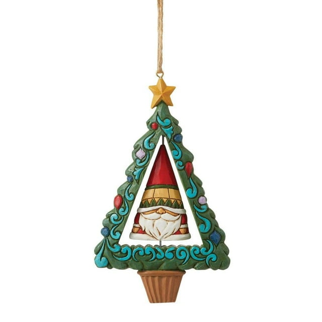 Enesco Jim Shore Gnome Rotating Hanging Ornament, 4.875 Inches.