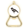 thumbnail image 1 of Sparrow Black And White Animal Beer Bottle Cap Opener Stainless Steel Key Chain, 1 of 3