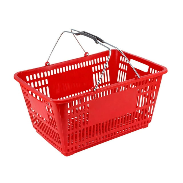 GROWTH TANK Panier d'Achats Panier d'Épicerie Léger Robuste en Métal Panier de Rangement Polyvalent Rouge