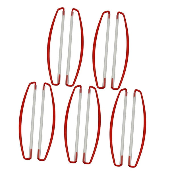 10 postes para pancartas manuales, accesorios portátiles versátiles, soporte de bandera de mano rojo 24cm