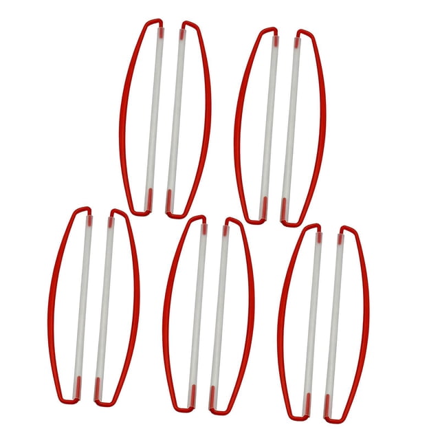 davian 10 Pcs Mâts de Bannière à Main Poignée Ergonomique Support de Drapeau à Main Bâtons à Main Tige de Bannière Rétractable Portable Sécurisée Antidérapante Adaptée pour Rouge 24cm