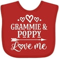 thumbnail image 3 of Inktastic Grammie and Poppy Love Me Boys or Girls Baby Bib, 3 of 4