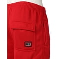 thumbnail image 3 of Ma Croix Men's Casual Loose Fit Fleece Cargo Sweat Shorts with Elastic Deawstring, 3 of 5