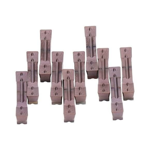 Carbide Grooving Inserts, 10Pcs High Thermal Shock Resistant Long Processing Life Grooving Cut Off Insert With PVD Coating For Light Intermittent Cutting