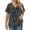 3072-White Gray Floral Black, variant on Plus Size Tops for Women Casual White Floral Black Short Sleeve Swing Flowy Blouses Fashion V Neck Pleated Shirts Tee Loose Fit Tunics Spring Summer Pullover XL 14W 16W
